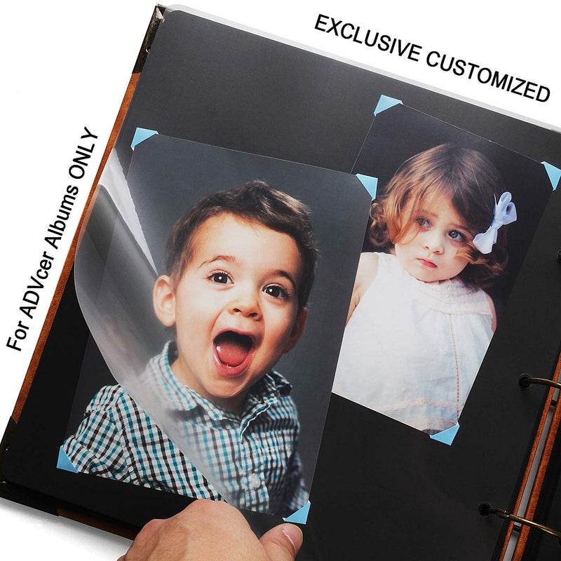 ADVcer 40 Sheets 9.84 x 10.24" Clear Insert Page Protectors Film - Exclusive Customized (NOT Pocket Non-adhesive) Acid Free Flexible Photo Sheet Divider, ONLY match ADVcer 10x10 Photo Album Scrapbooks - Image 4